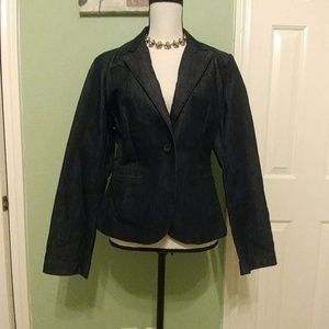 Express dark denim blazer